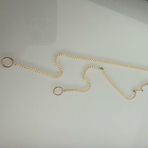 14k yellow gold small flat curb chain 18”